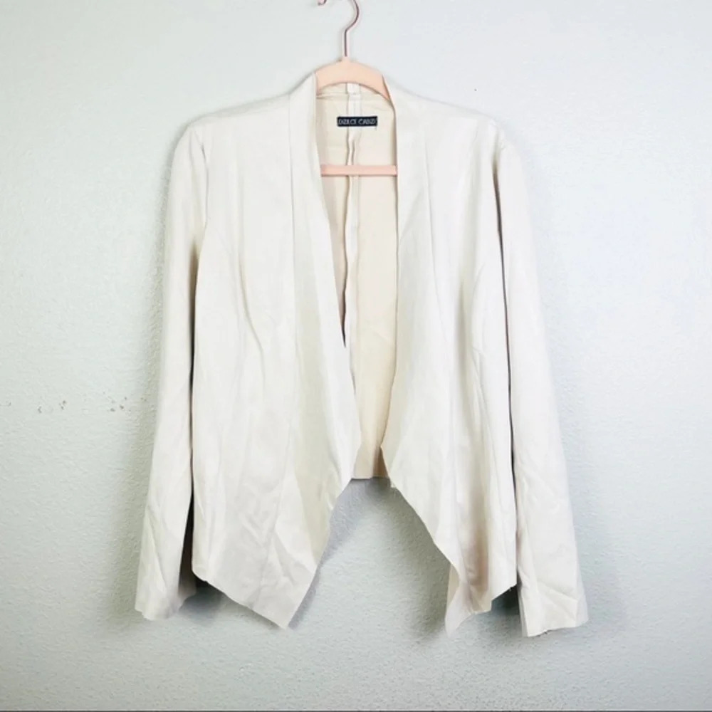 DOLCE CABO Beige Suede Open Cardigan‎